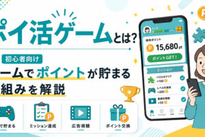 ポイ活ゲームとは何か、ゲームでポイントが貯まる仕組みを解説する記事のサムネイル